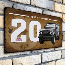 Land Rover House Number Slate
