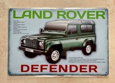 LAND ROVER DEFENDER METAL SIGN