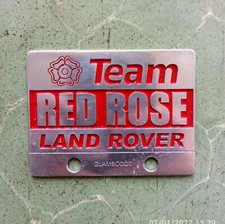 vintage red rose team badge